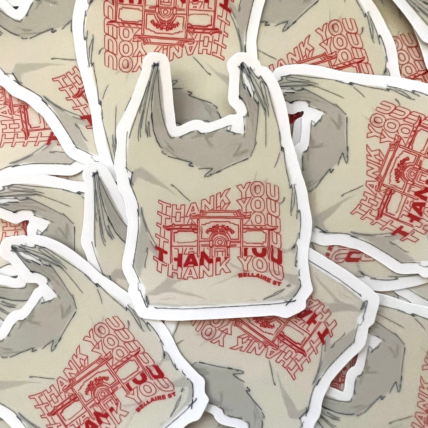 thank you bag sticker